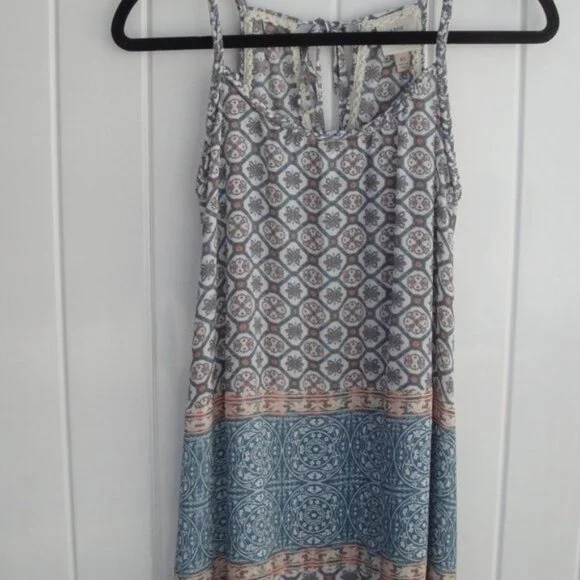 Knox Rose Womens Dress Maxi Long Size XS Sleeveless Tie Neck Boho Bohemian - Picture 4 of 6